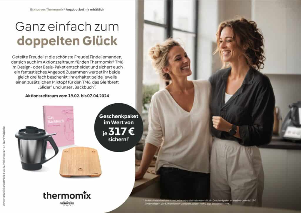 Thermomix Angebot Doppeltes Glück schwarz oder weiß + Geschenkpaket
