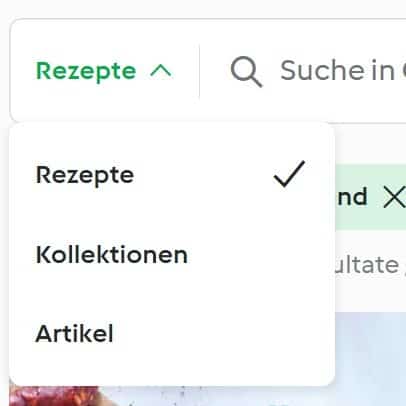 Cookidoo Anzeige als Rezepte oder Kollektionen