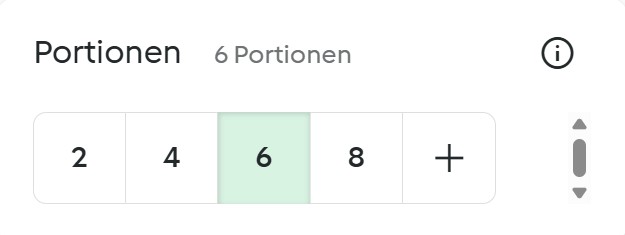 Cookidoo Portionenanpassung