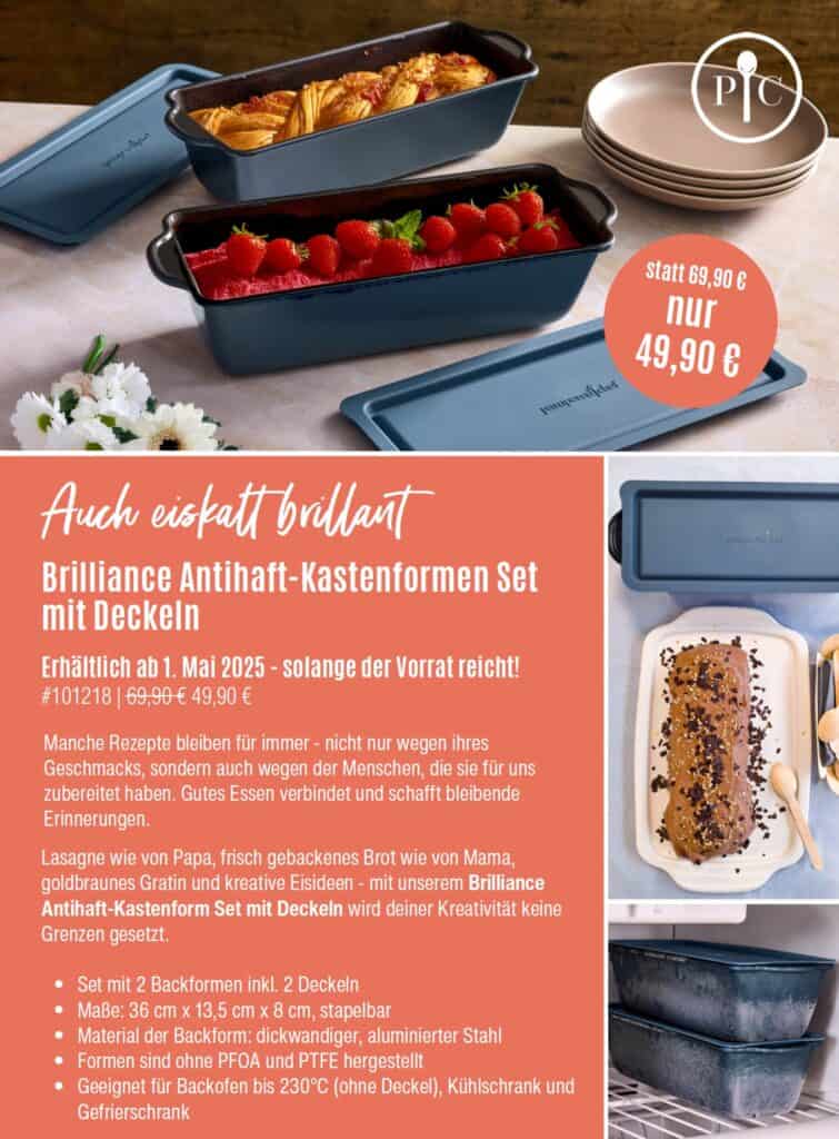 Pampered Chef Angebot Brilliance Antihaft-Kastenformen Set mit Deckeln