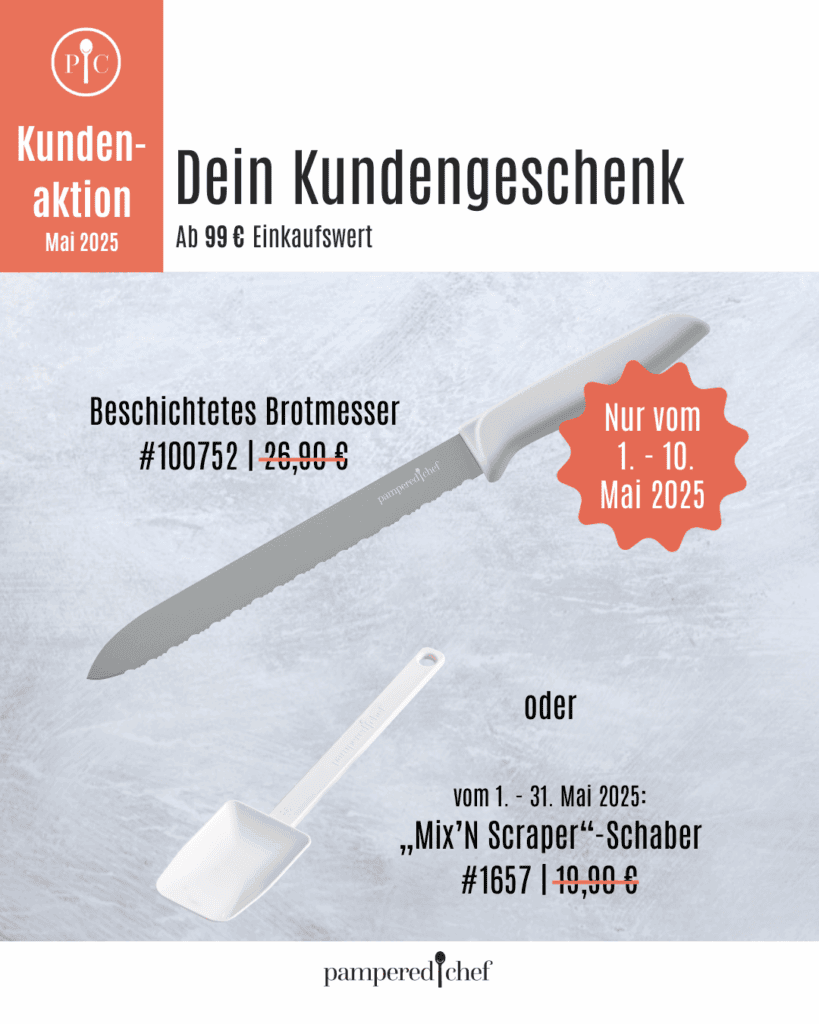 Pampered Chef Kundengeschenk Brotmesser Schaber 052025